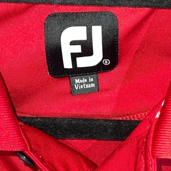 FootJoy Champion Cup Invitational Embroidered Red Golf Polo Mens Small Shirt Top - Picture 6 of 8